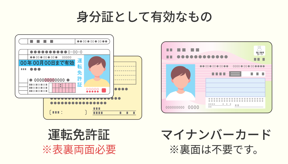 身分証として有効なもの